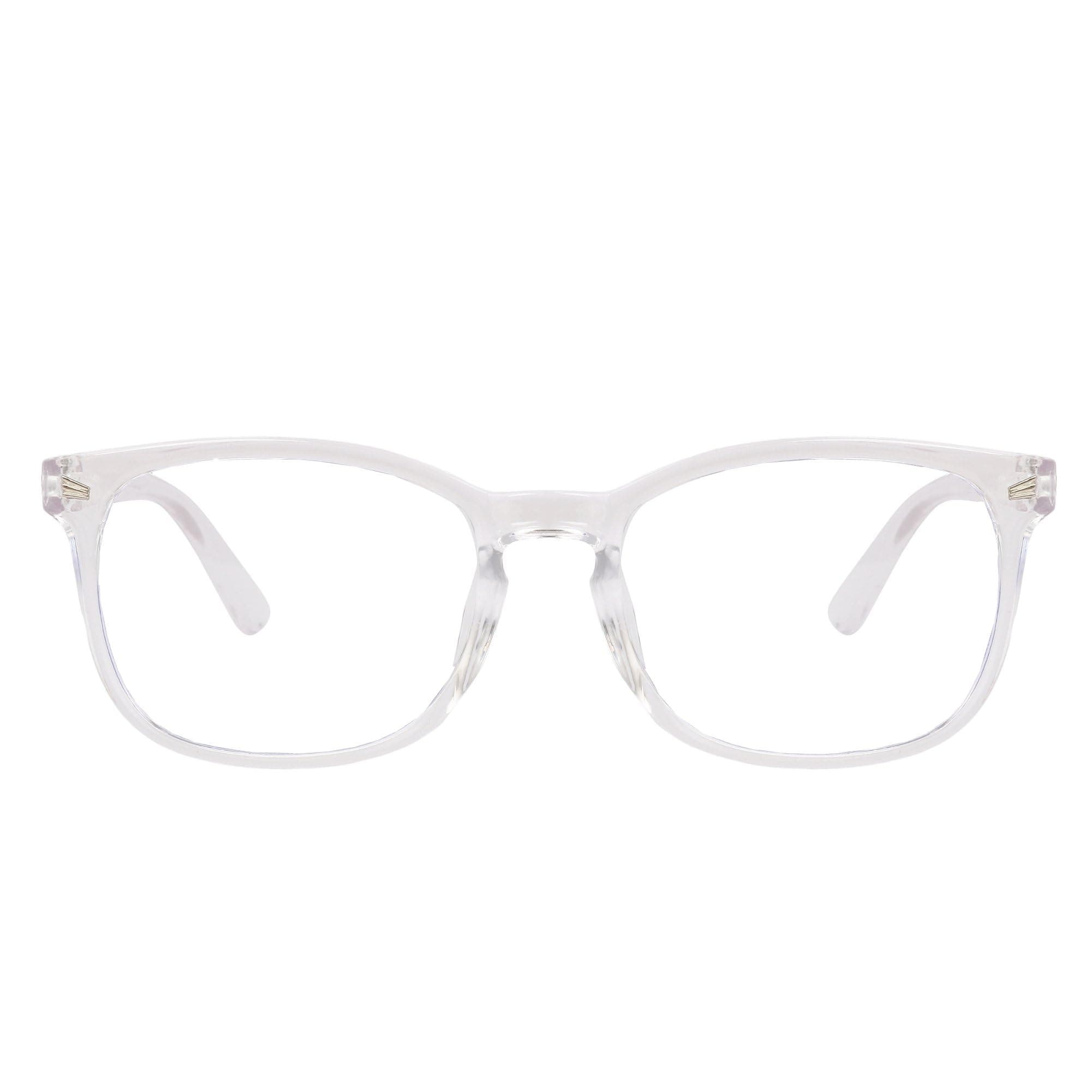 Power Reading Glasses | Zero Power Computer Readers Blue Light Blocking Eye Glasses Men Women | Anti Glare UV Blu Ray light Filter Cut Reflection Protection Lens TR90 Frames