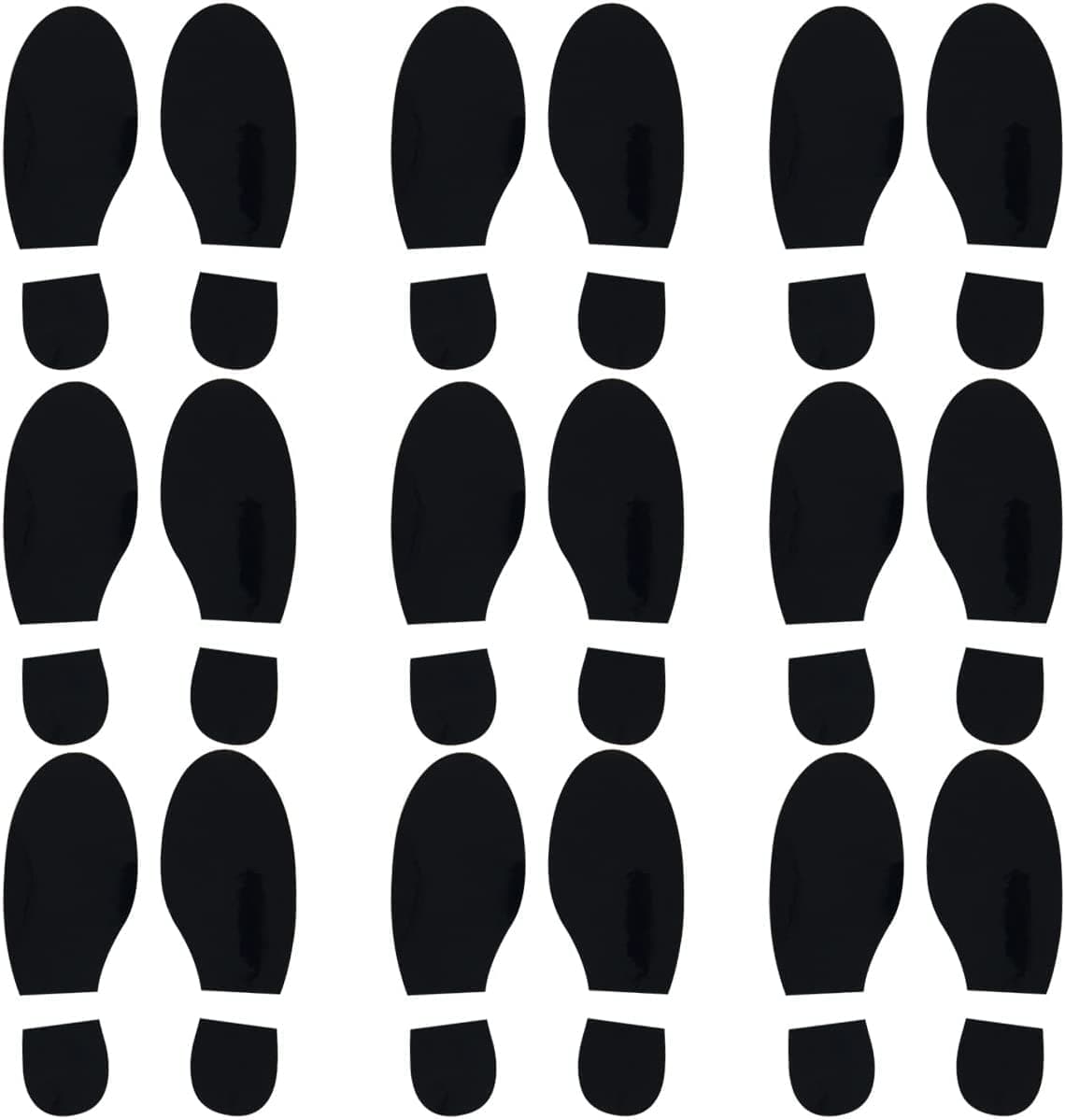 24Pcs Spy Agent of Truth Footprint Floor Decals Stickers Classroom Line Up Floor Decals Black Footprint Stickers