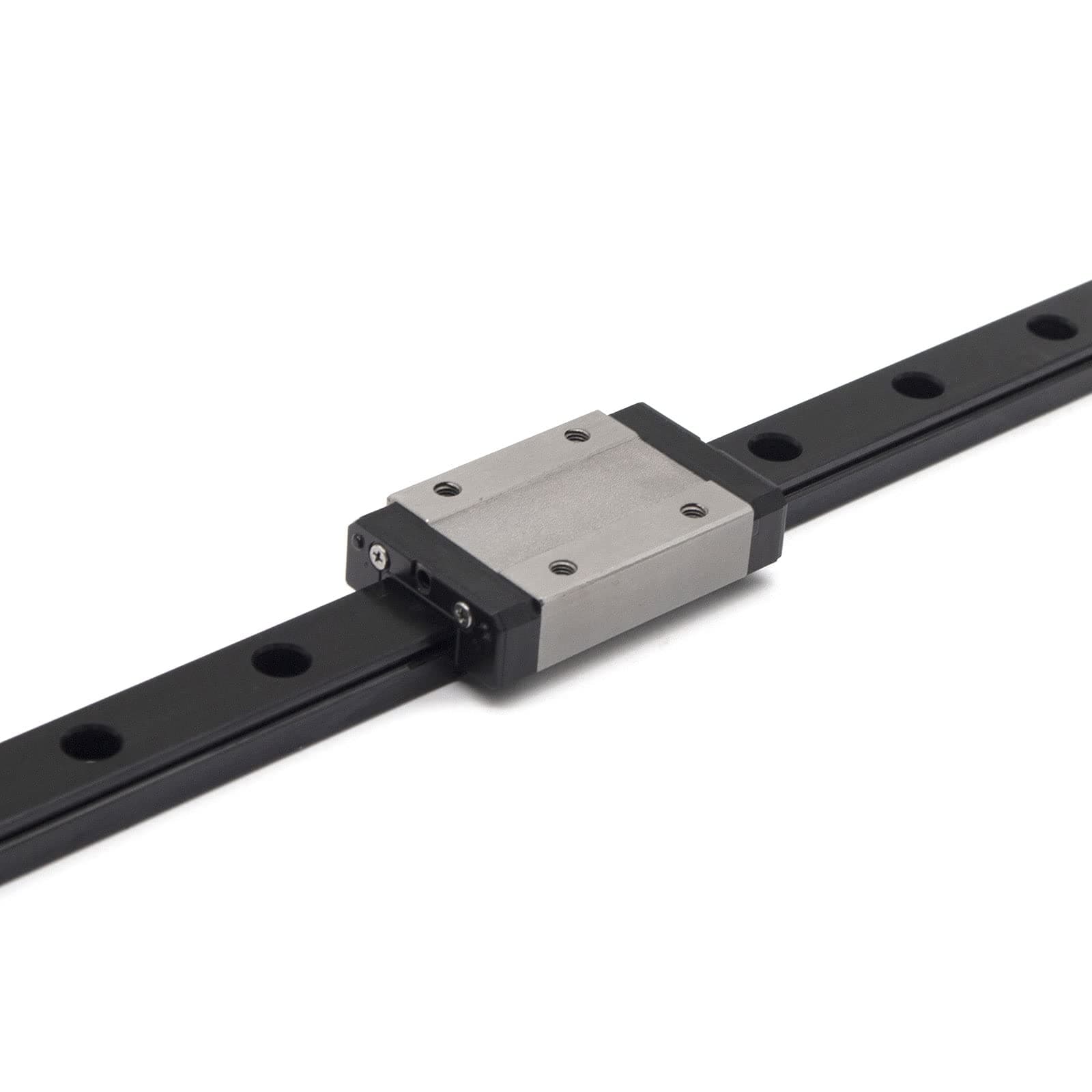 Iverntech 300mm Black Linear Rail Guide MGN12H Bearing Steel Sliding Guideway with MGN12 Stainless Steel Black Carriage Block for Ender 3, Corexy, Tronxy 3D Printers Upgrades and CNC Machine