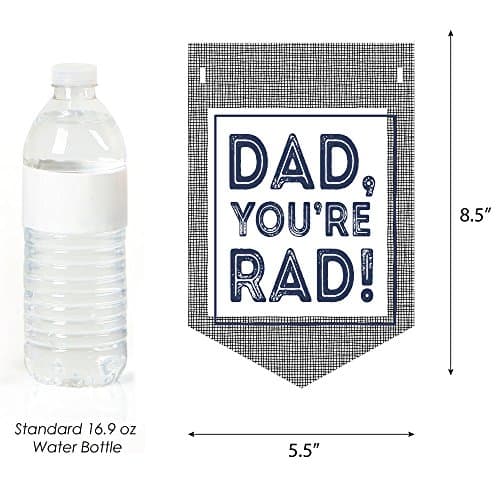 Big Dot Of Happiness My Dad Is Rad - Fathers Day Bunting Banner - Fathers Day Party Decorations - Happy Fathers Day