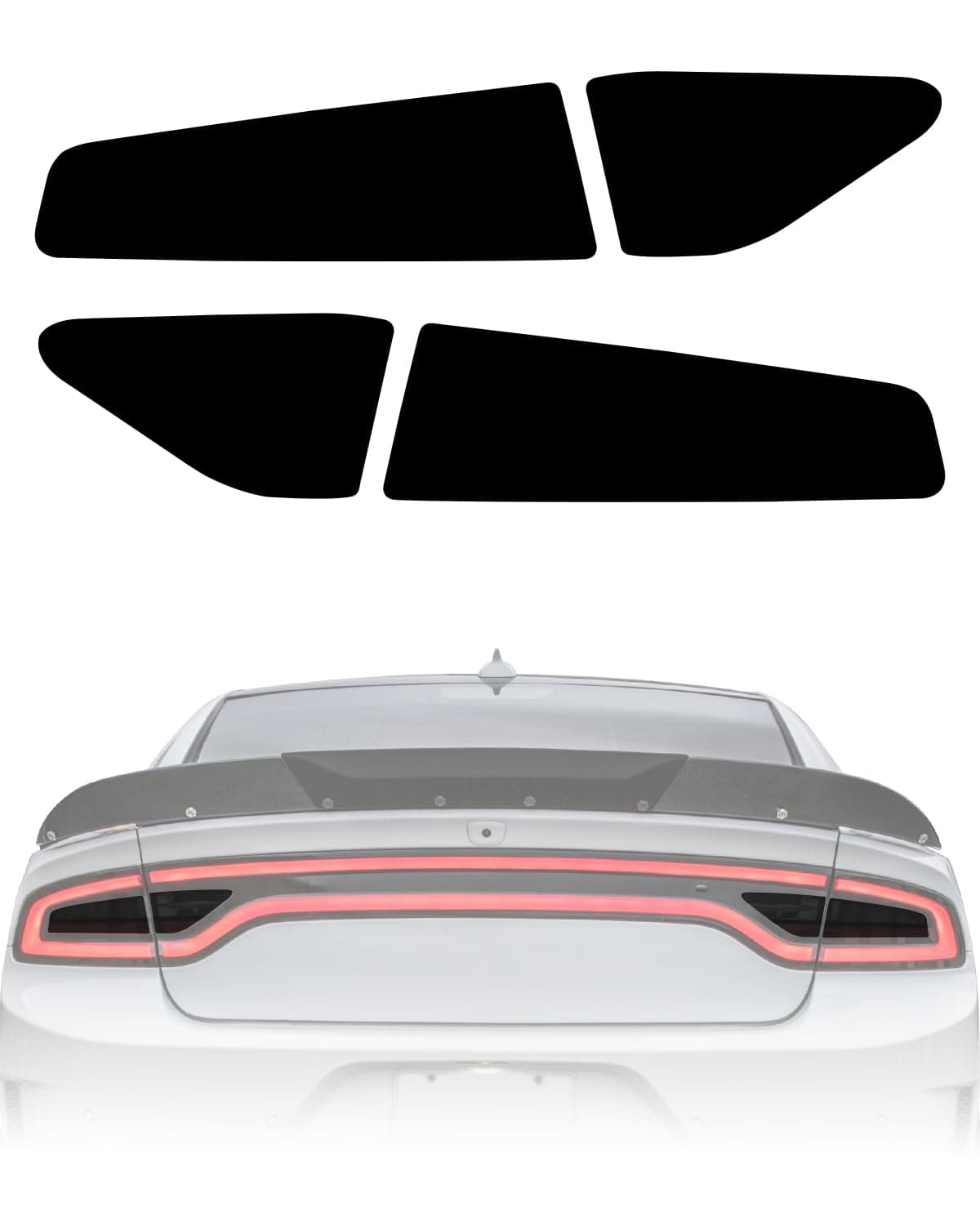 Blackout Taillight Vinyl Tint Film, Precut Overlays, Tail Light Wrap Cover Compatible with Dodge Charger 2015 2016 2017 2018 2019 2020 2021