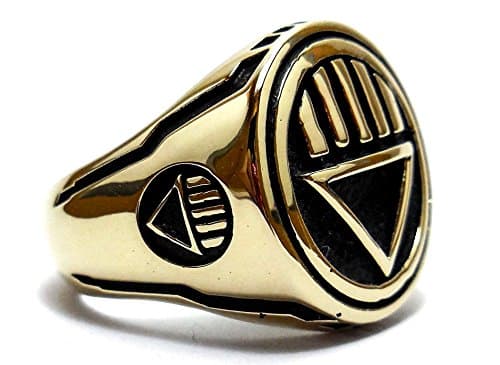 Siamhandmade2014 Black Lantern Ring, Sinestro Corps Death Power Ring Brass Jewelry Size 6-14 (Br-008)