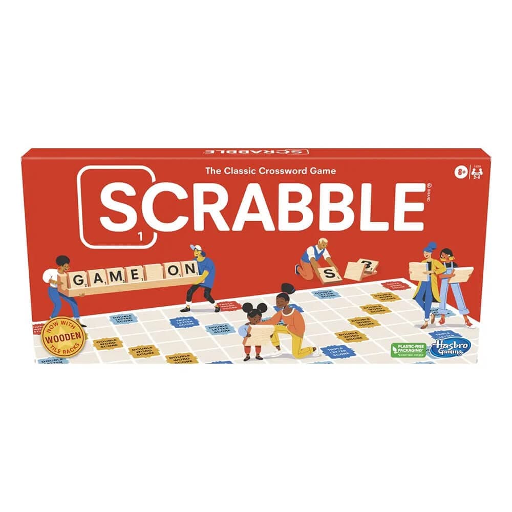 Scrabble Board Game, Classic Word Games for Kids Ages 8 and Up, Fun Family Game for 2-4 Players, The Classic Crossword Game