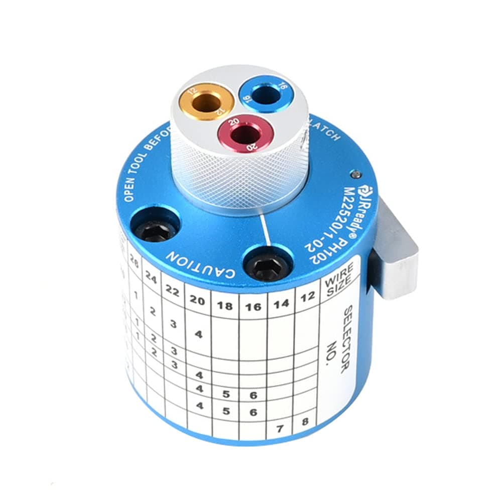 JRready PH102 M22520/1-02 Turret Head Positioner for NEW-ASF1, NEW-AS1, ACT-AS1 Crimp Tool, Suitable for 12# 16# 20# Solid Contacts Pin Socket.