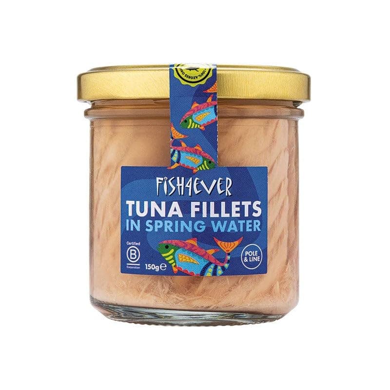 Skipjack Tuna Fillets In Water - Sustainably Fished. Canned Glass Jar Food Rich In Omega-3. Great Used In Salads, Making Sandwich Spread Or Hot And Cold Snacks |150g (Pack of 1)