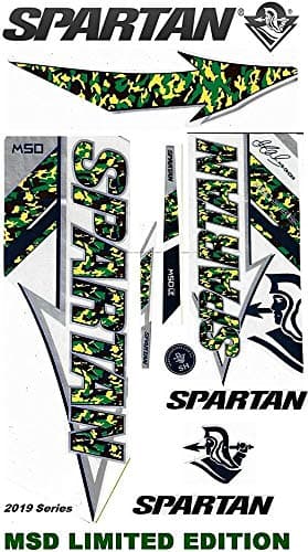 Cricket Bat Sticker Spartan MS DHONI Army Self Adhesive - Multicolour