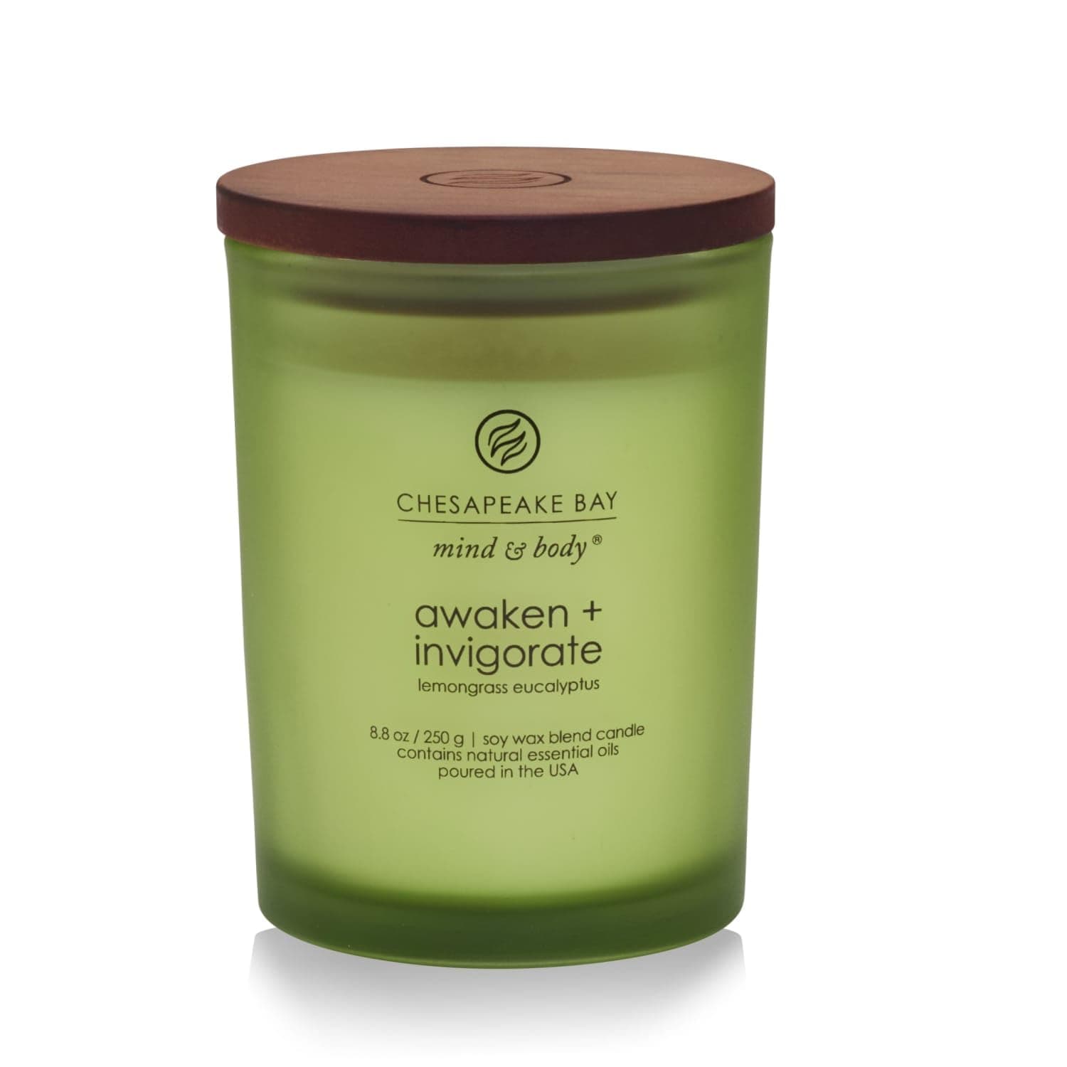 Chesapeake Bay Candle PT40886 Scented Candle Awaken + Invigorate (Lemongrass Eucalyptus) Medium Green Home Décor