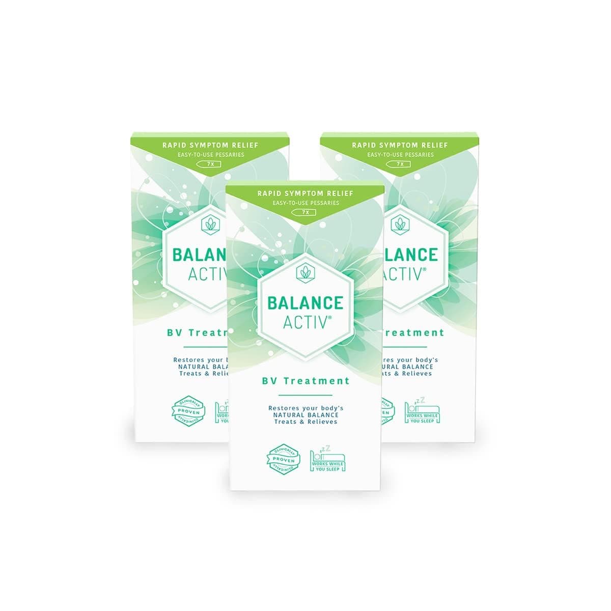 BV Pessaries, Bacterial Vaginosis Treatment for Women, Rapid Relief of Odour, Discomfort & Discharge, 7 Single Use Applications (Pack of 3)