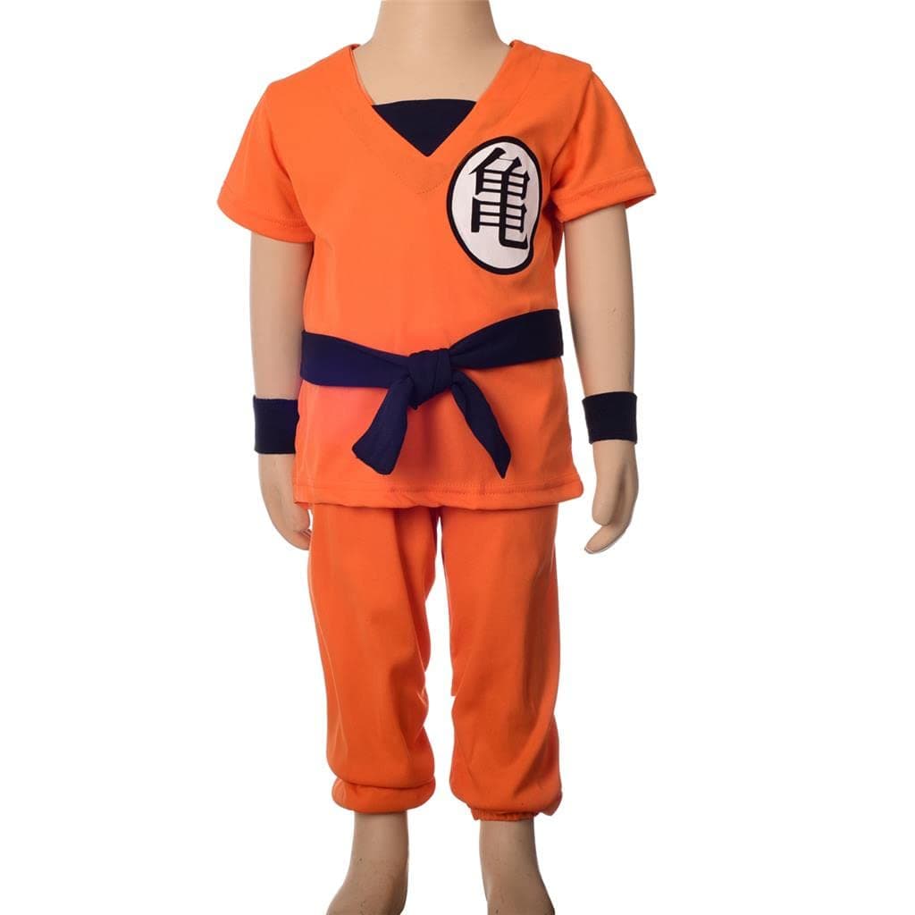 Toddler Little Boys Anime Cosplay Costume Clothing Set Dress Up Size 2T to 8, Orange