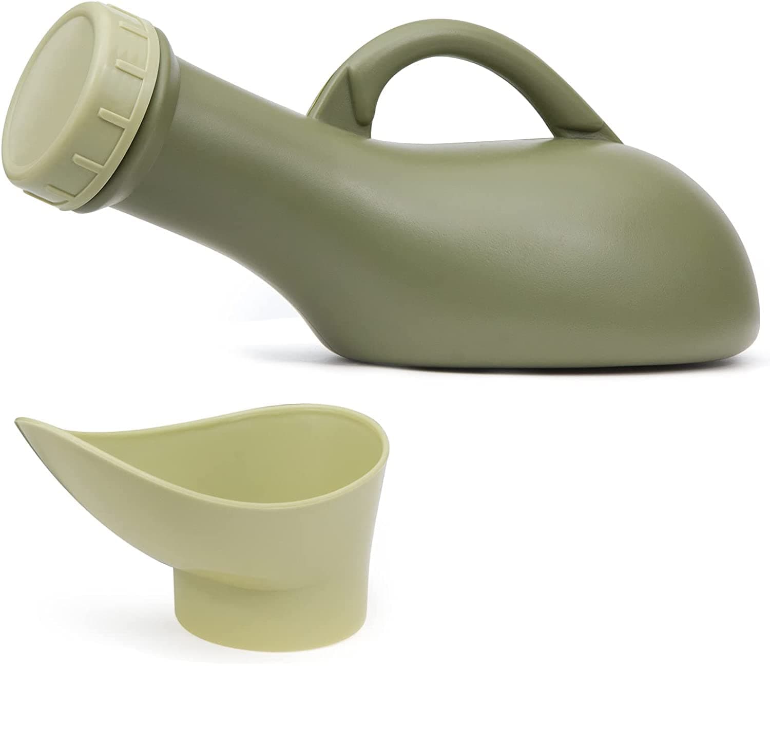 Urine Bottle Spill Proof Unisex Portable Women Mens Urinals Screw Top Lid Pee Female Funnel Urine Bottles Container Plastic Bed Pan Car Travel Toilet 1000ml Adult Kids Potty Night Wee Pot WC for Male