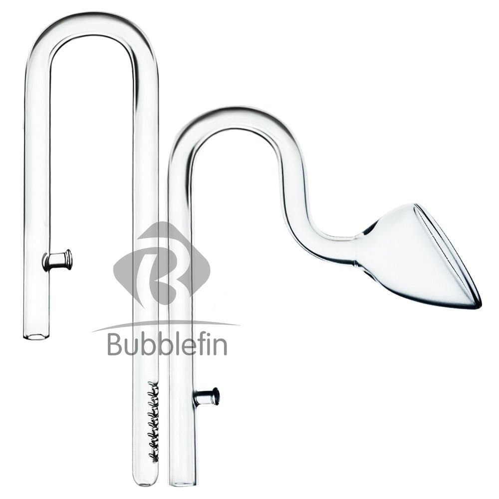 Glass Lily Pipe Single Nail Aquarium Pipe Tube 17 mm (OD) for 16/22 mm pipe inflow outflow Pipe