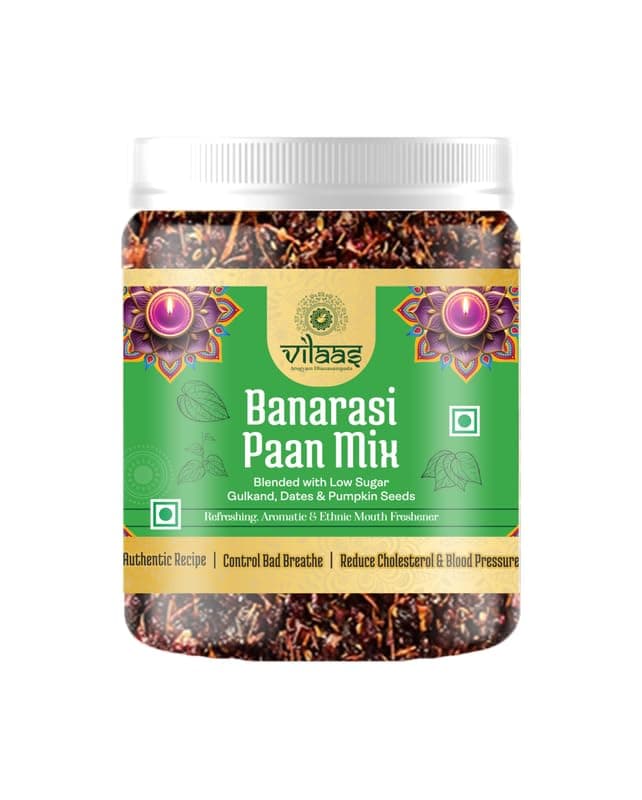 Vilaas Banarasi Meetha Paan Mukhwas 300gm Mouth Freshener For Digestive | Traditional Indian After-Meal Snack | Refreshing Mouthfreshener | No Artificial Flavour, Colour or Preservatives