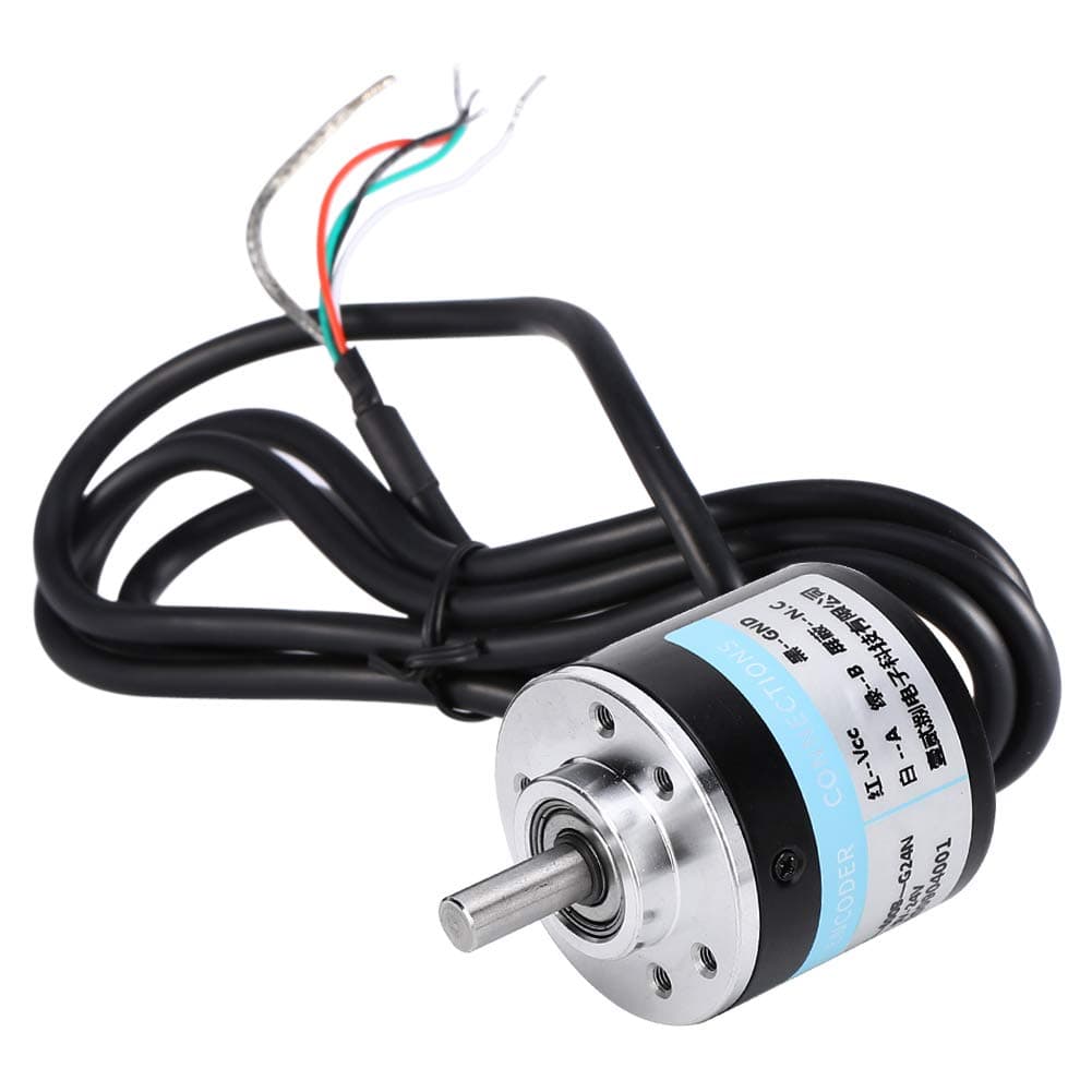 Akozon 600P/R Rotary Encoder, Incremental Rotary Encoder, Magnetoelectric Incremental Rotation Encoder 5V‑24V AB 2‑Phases Shaft 6mm