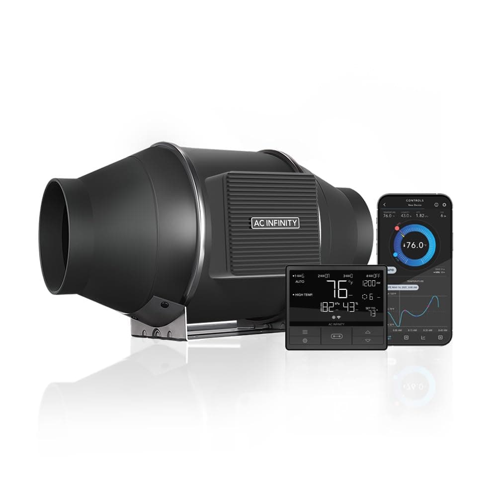 CLOUDLINE PRO T4, Quiet 4” Inline Duct Fan with Temperature Humidity VPD Controller, WiFi Integrated App Control - Ventilation Exhaust Fan for Heating Cooling, Grow Tents, Hydroponics