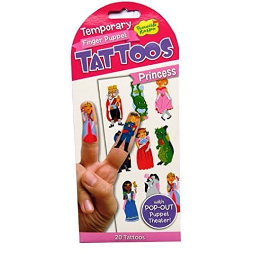 Peaceable Kingdom Princess Finger Puppet Temporary Tattoos