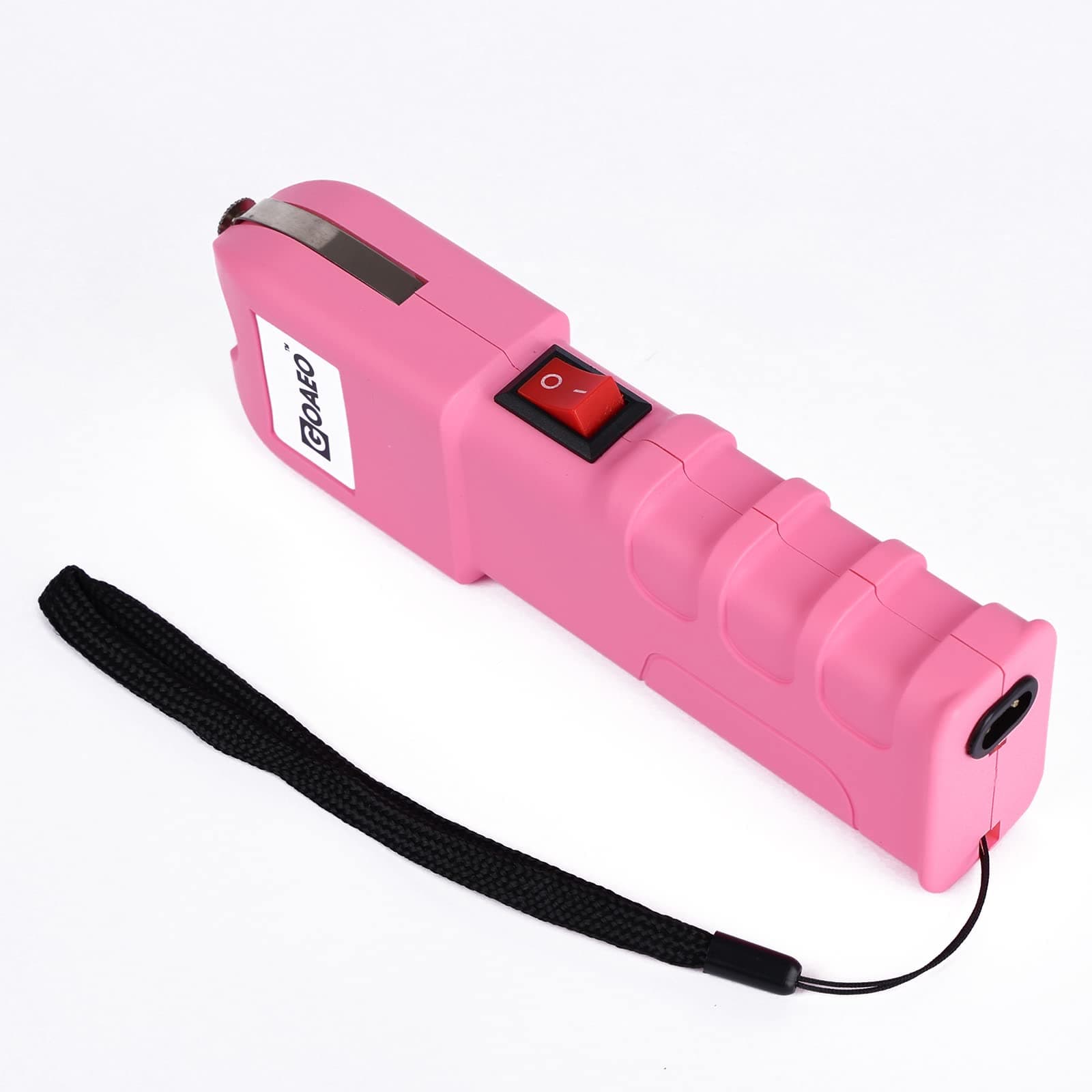 Stun Gun - 59 Billion Heavy Duty Rechargeable with LED Flashlight, Includes Wrist Strap and Belt Holster, Black and Pink