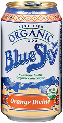 Blue Sky Organic Soda (Orange Divine, 12-Ounce Cans, Pack of 24)