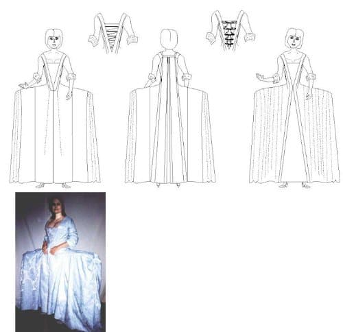1740-1780 Robe a la Francaise Pattern