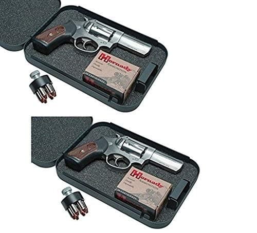 Gun Pack of 2 Safety solutions Full Size Handgun Safe Vault Security Pistol Case Key Lock Box (Keylock 2 Packs)