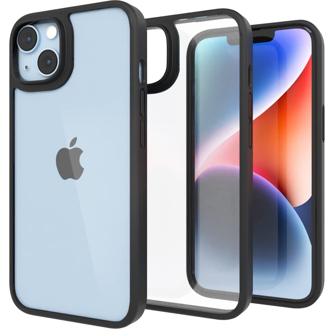 Totem Crystal Fusion Clear Case for iPhone 14 Case Cover, Black | 1 Ft Drop Protection | Anti Yellowing German Bayer Material (TPU + Pc) | iPhone 14 Cover |