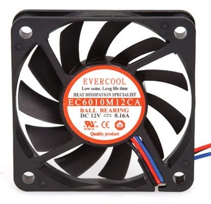 Evercool 60x60x10mm 12V DC Medium Speed 3pin Fan w/RPM Sensor, EC6010M12CA