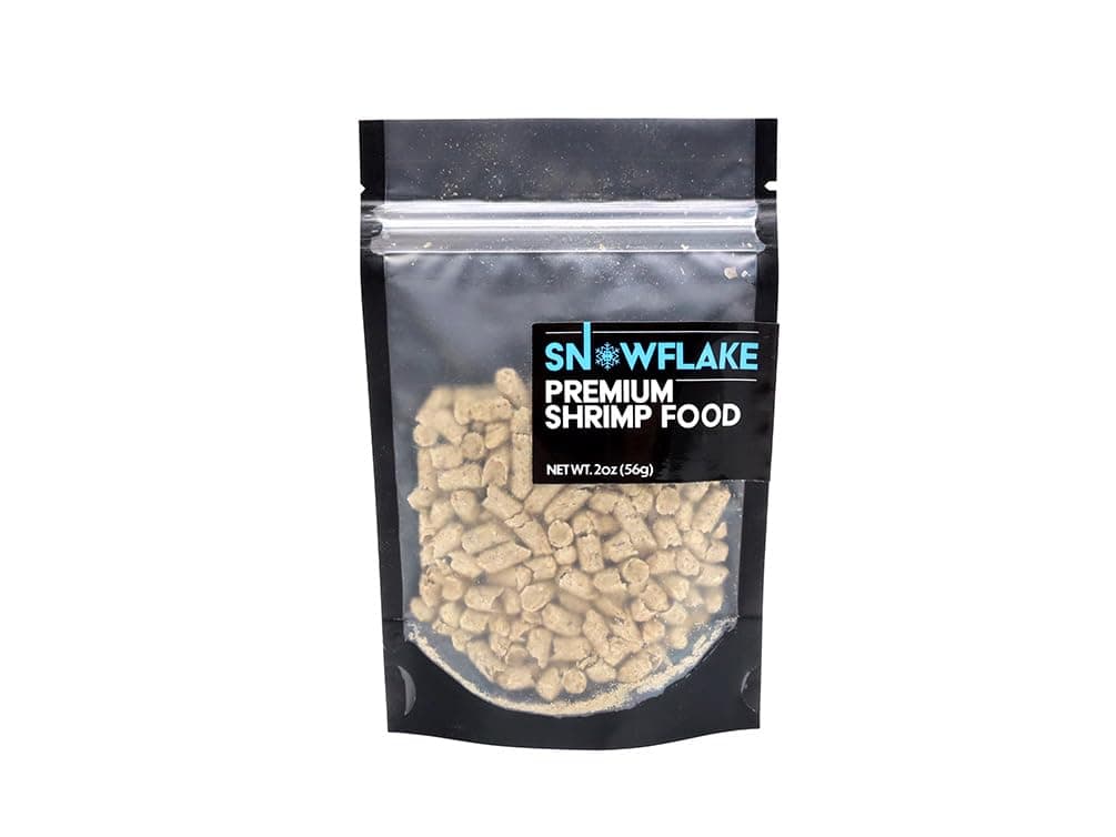 Aquatic Arts Shrimp Food Pellets for Freshwater Aquariums – Neocaridina & Sulawesi Diet, Large Snowflake Sinking Pellets for Live Aquarium Invertebrates, 1oz