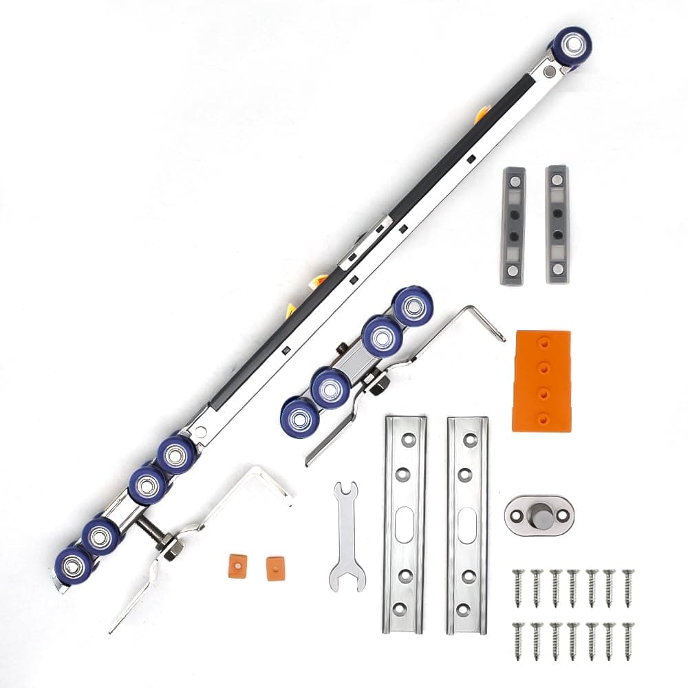 Volo 8 Wheels Door Track roller for C Channel, Hanging Wheel Sliding Door Roller Set (Soft Close)