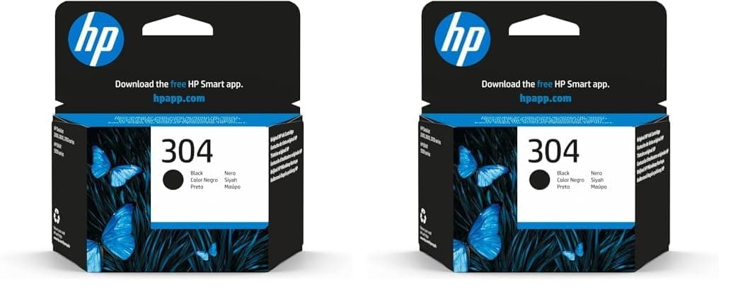 N9K06AE 304 Original Ink Cartridge, Black, (Pack of 2)