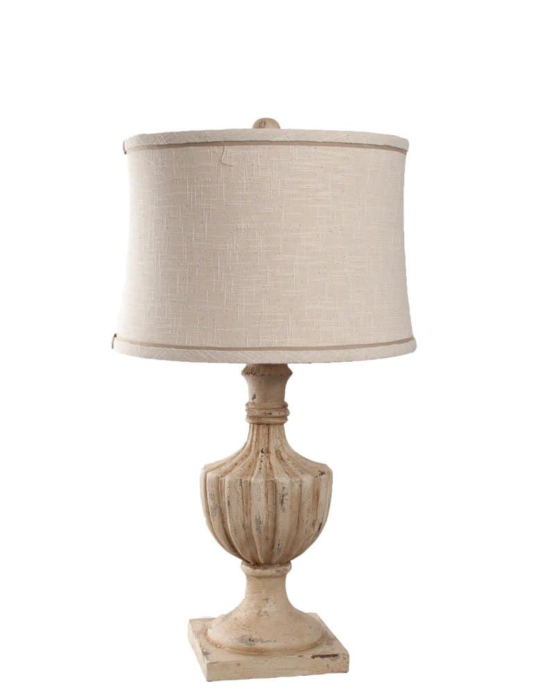 Farmhouse Chic 350551 The Elysee Blanche Lamp, 15" x 15" x 28"