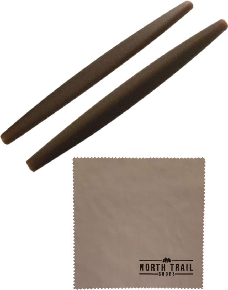 Oakley Ear Socks Replacement for Sunglasses/Eyeglasses Bundled with Microfiber Lens Cleaning Cloth - by North Trail Goods