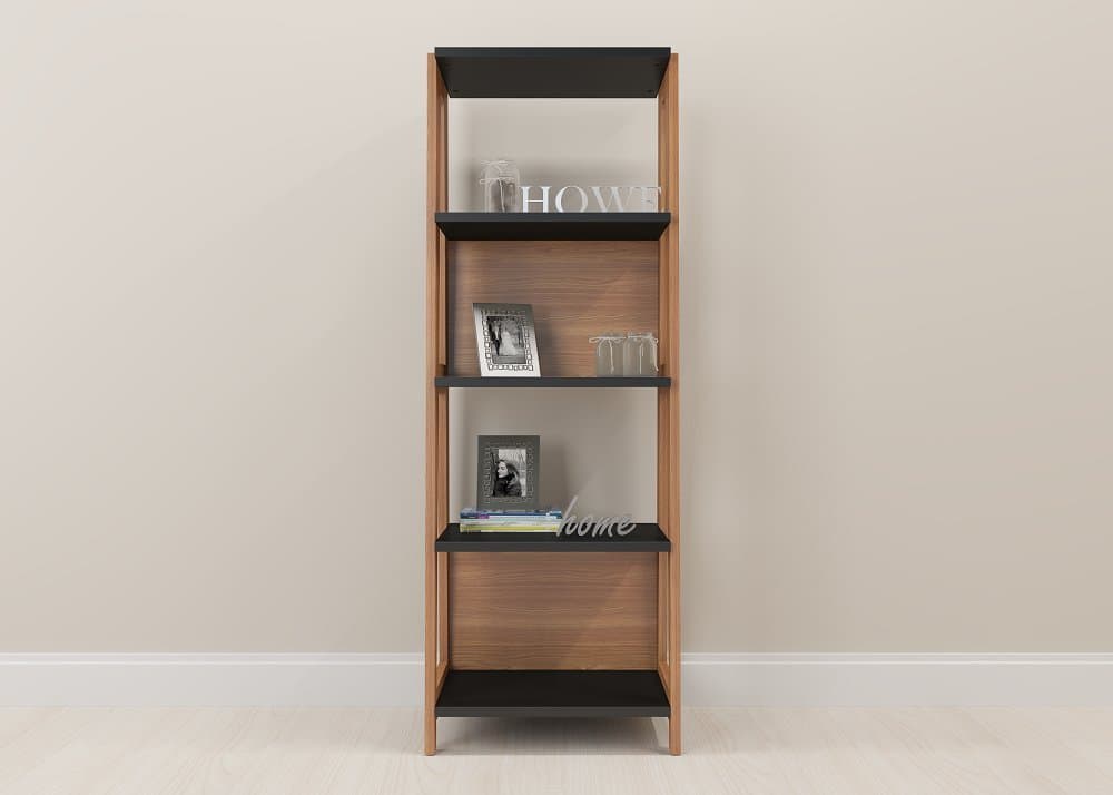 Trendline Collection 4 Shelf Bookcase, Hanover and Black