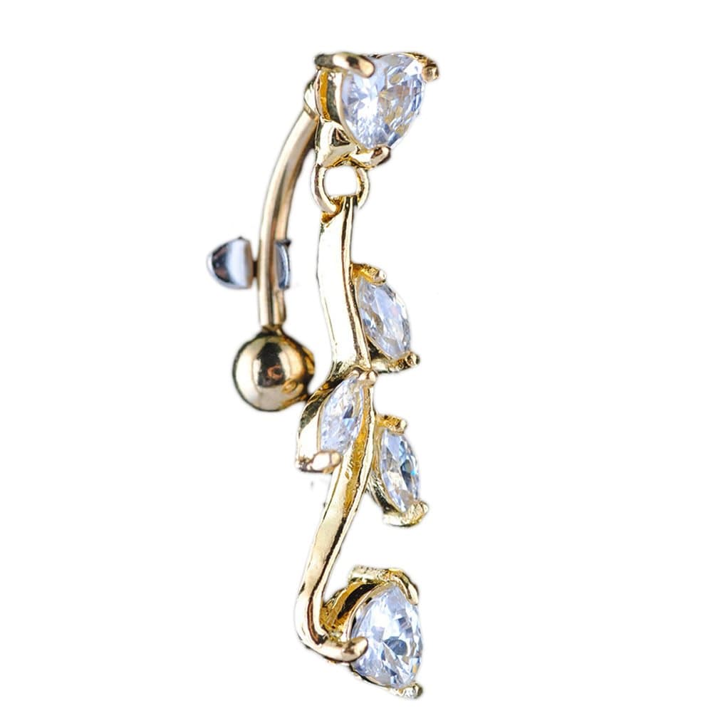 Living Art New Design Fashion Crystal Ball Bowknot Navel Belly Button Bar Barbell Ring Bananabar Bananabell Body Piercing Jewelry