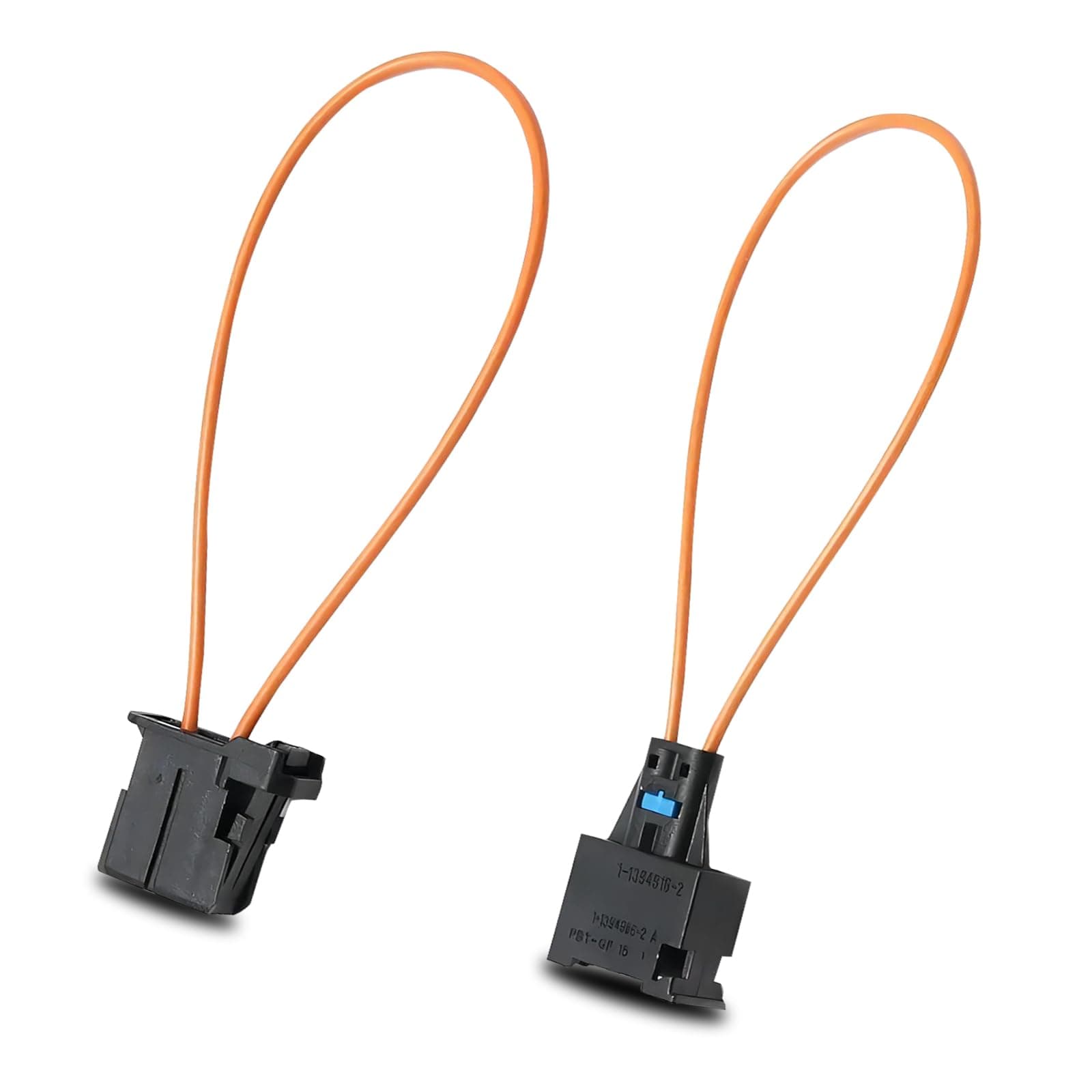 2 PCS Car Loop Fiber Optic Short Circuit Test Ring, Female Male Fiber Optic Bypass Loop Adapter Connector Equipment Tool, 1394916 Diagnostic Accessories, Suitable for Most Cars (Black)