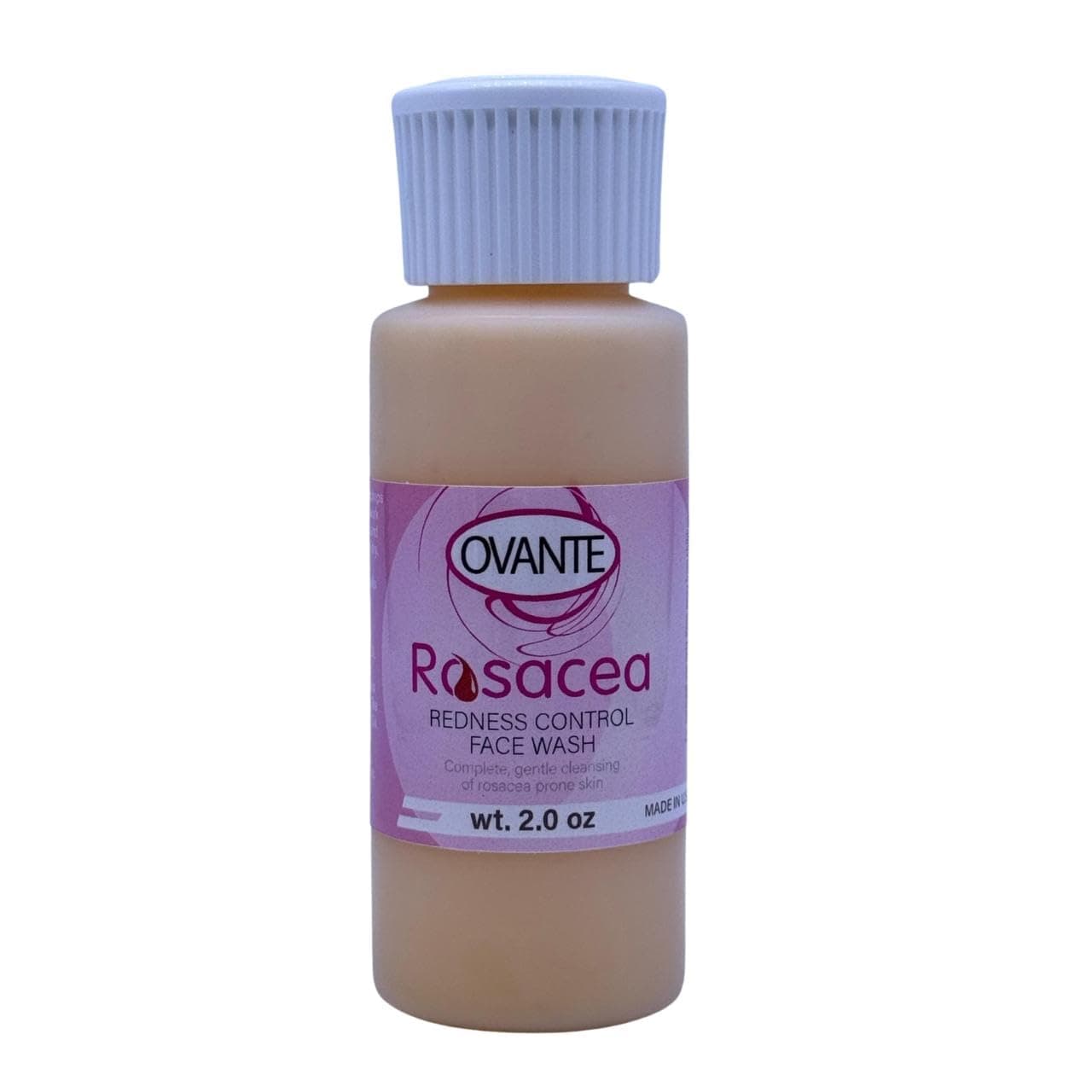 Rosacea Redness Control Natural Face Cleanser Wash for Dry Sensitive Skin, Gentle Therapeutic Cleansing Treatment - 2.0 oz (60 mL)