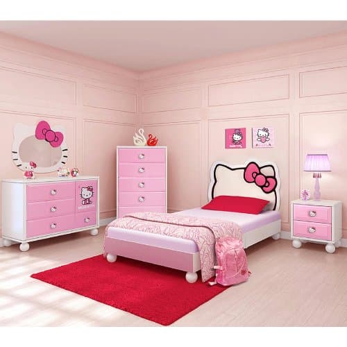 DreamFurniture Hello Kitty Bedroom in A Box