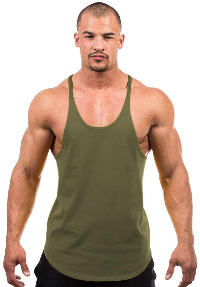 Brand Y-Back Muscle Tanktop Straight Bottom - Made in USA