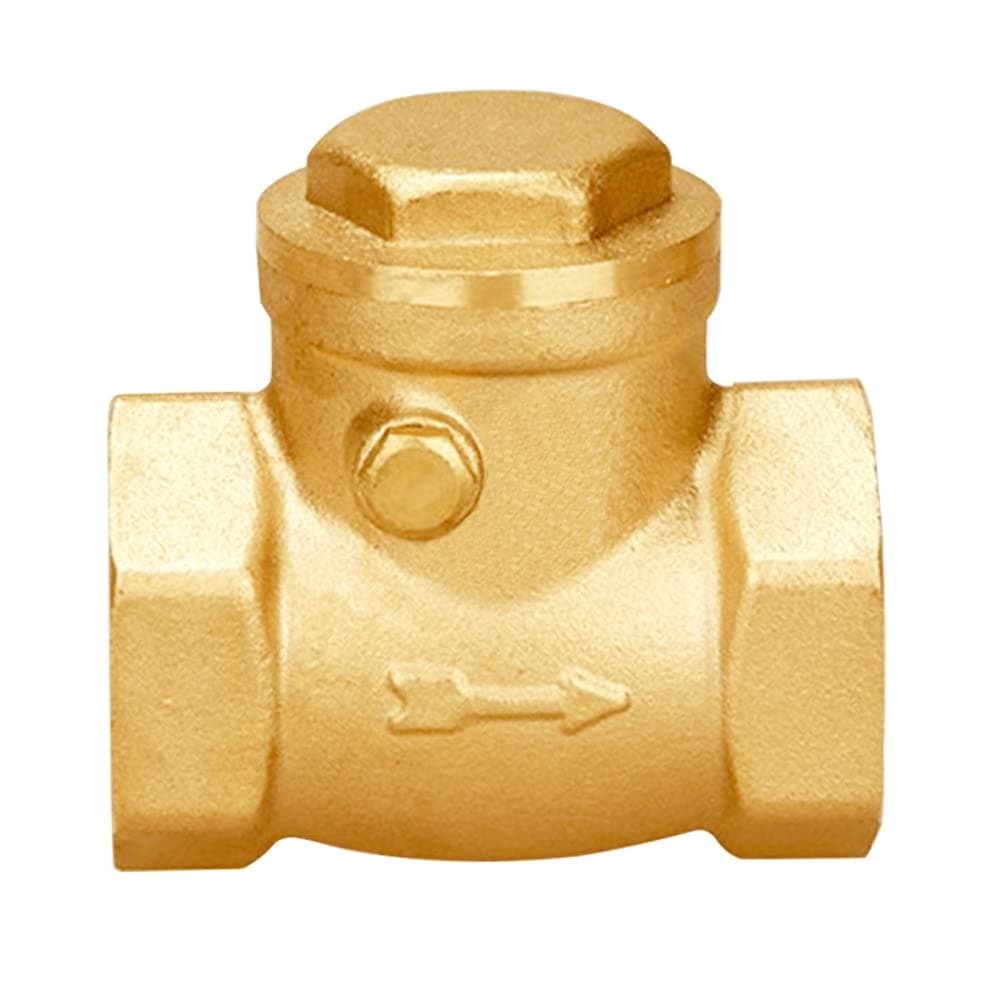Uenede Solid Brass Horizontal Swing Check Valve 1/2" Female 3.6