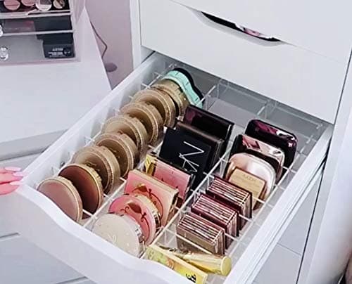 Acrylic Tray Organizer - Perfect for IKEA Drawers, Vanity Tops, Dresser Counter Tops or Shelves (Compact DIVIDERS)