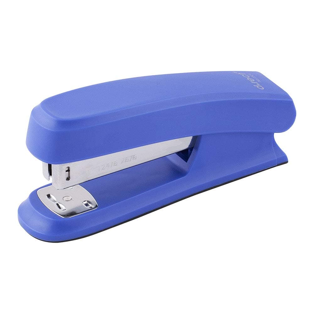 D.RECT 0324 Metal Stapler with Plastic Housing | Paper Stapler | Perfect for Office or Home | Ideal for Organizing Documents| 30 Sheets,Blue