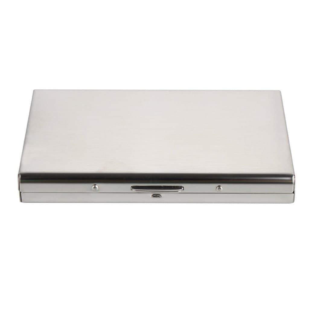 PeepalComm Pocket Stainless Steel & Metal Business Card Holder Case ID Credit Wallet - Luxury Silver Case Cover Unisex Card Wallet