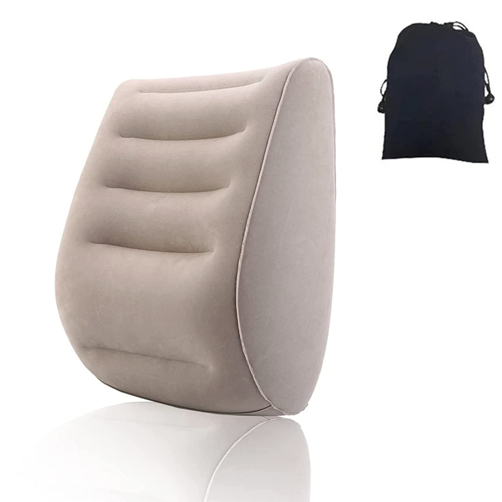 KIPETTO Inflatable Lumbar Support Pillow Office Chair Back Cushion Orthopedic Backrest Lower Back Support for Car Seat Computer Chair Wheelchair