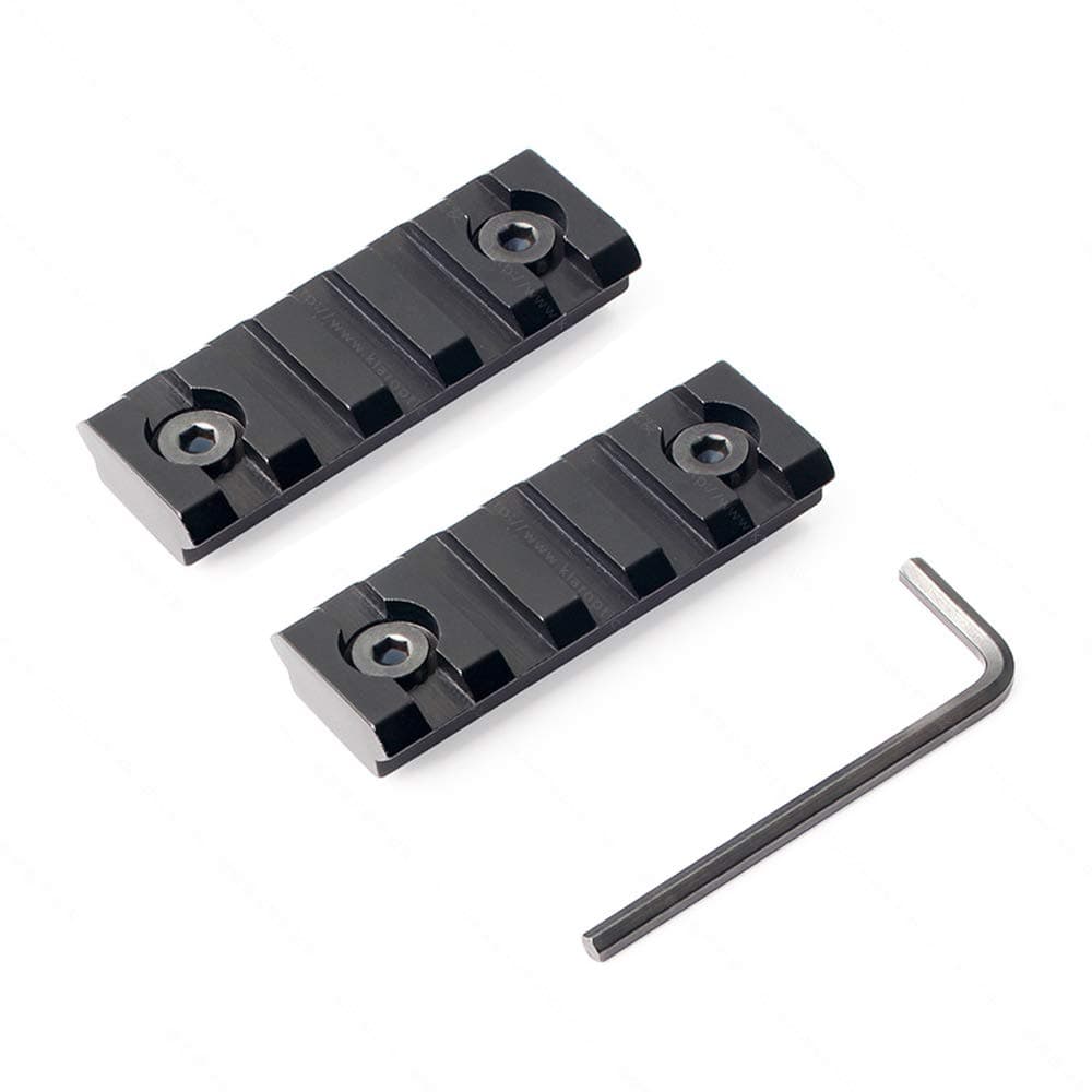 2pcs 55mm 5-Slot Weaver/Picatinny Rail Mount Adapter 20mm Low Profile Mount Rail Scope Mount Base