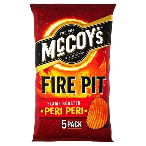 McCoy's Fire Pit Flame Roasted, Peri Peri, 5 x 25g