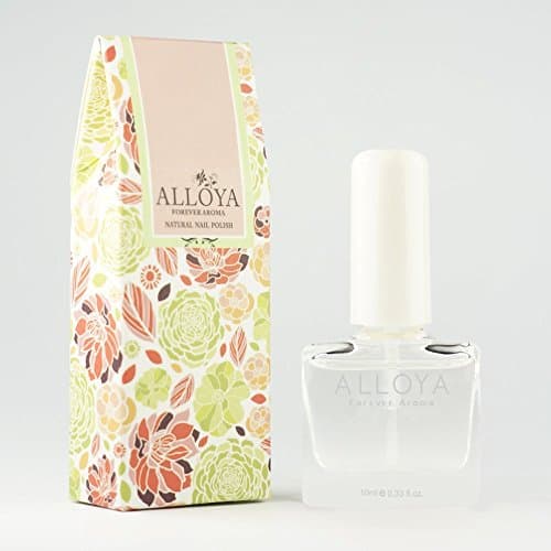 Alloya Natural Non-Toxic, Five-free, Vegan formula Nail Polish, Peel Off & floral scented, 025 CLEAR TOP COAT