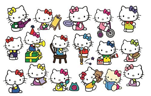 PVC Wall Stickers Cute Hello Kitty - 17 Kitty Stickers