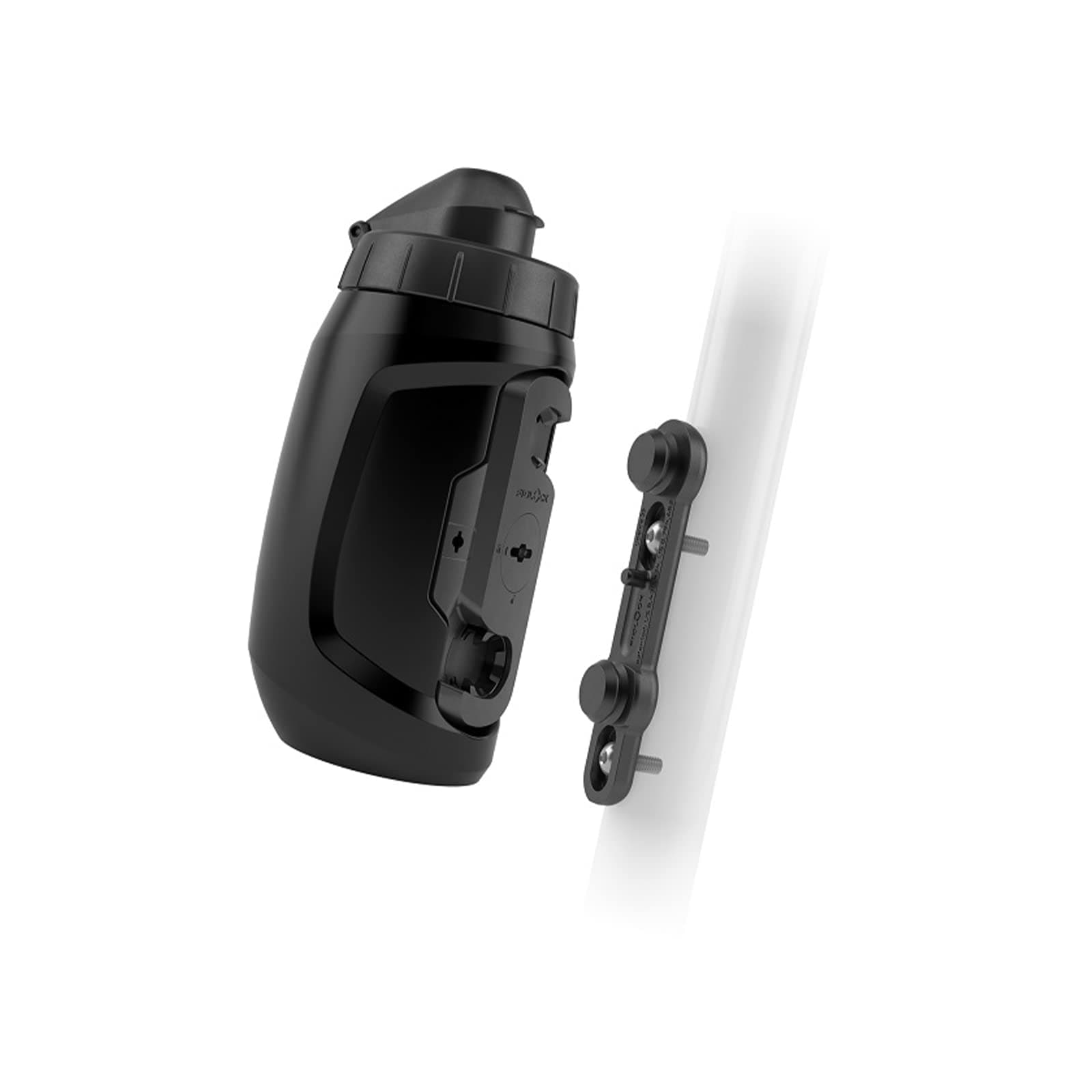 FIDLOCK Twist Bottle 450ml/15oz + Bike Base System | New Leak-Proof, Self-Sealing Bottle Cap | Cage Free Bike Magnetic Bottle Holder | Black
