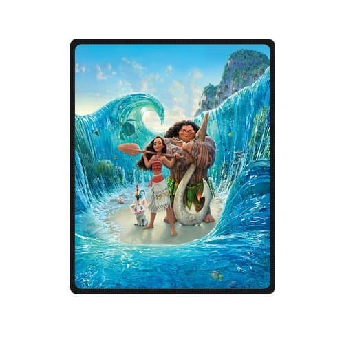 Stylish Custom Moana Movies Animation Artwork Black Fashion Design Throw Blanket 40inches x 50inches Fleece Blanket