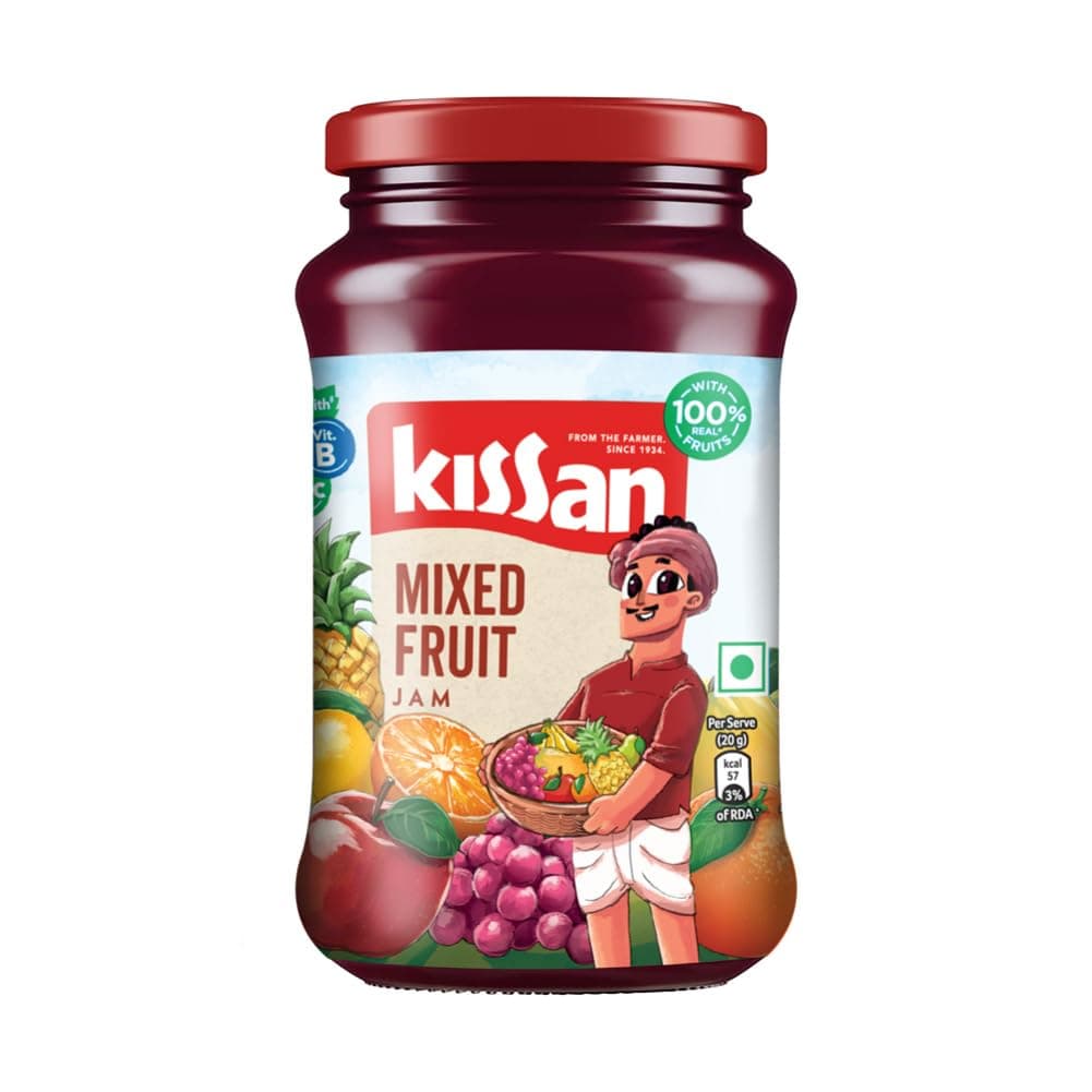 Kissan Mixed Fruit Jam, With Fruit Ingredients, 500 g
