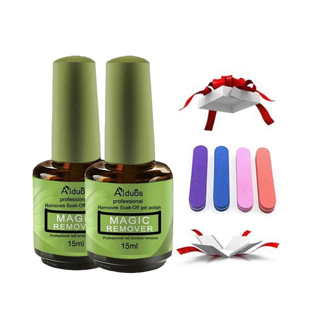 DAGEDA Magic Nail Polish Remover, Professional Soak-Off Gel Nail Polish Delete Primer Acrylic Clean Degreaser For Nail Art Lacquer, 2-3 Minutes, Easily & Quickly, Don't Hurt Your Nails (2Pcs | 30ml)