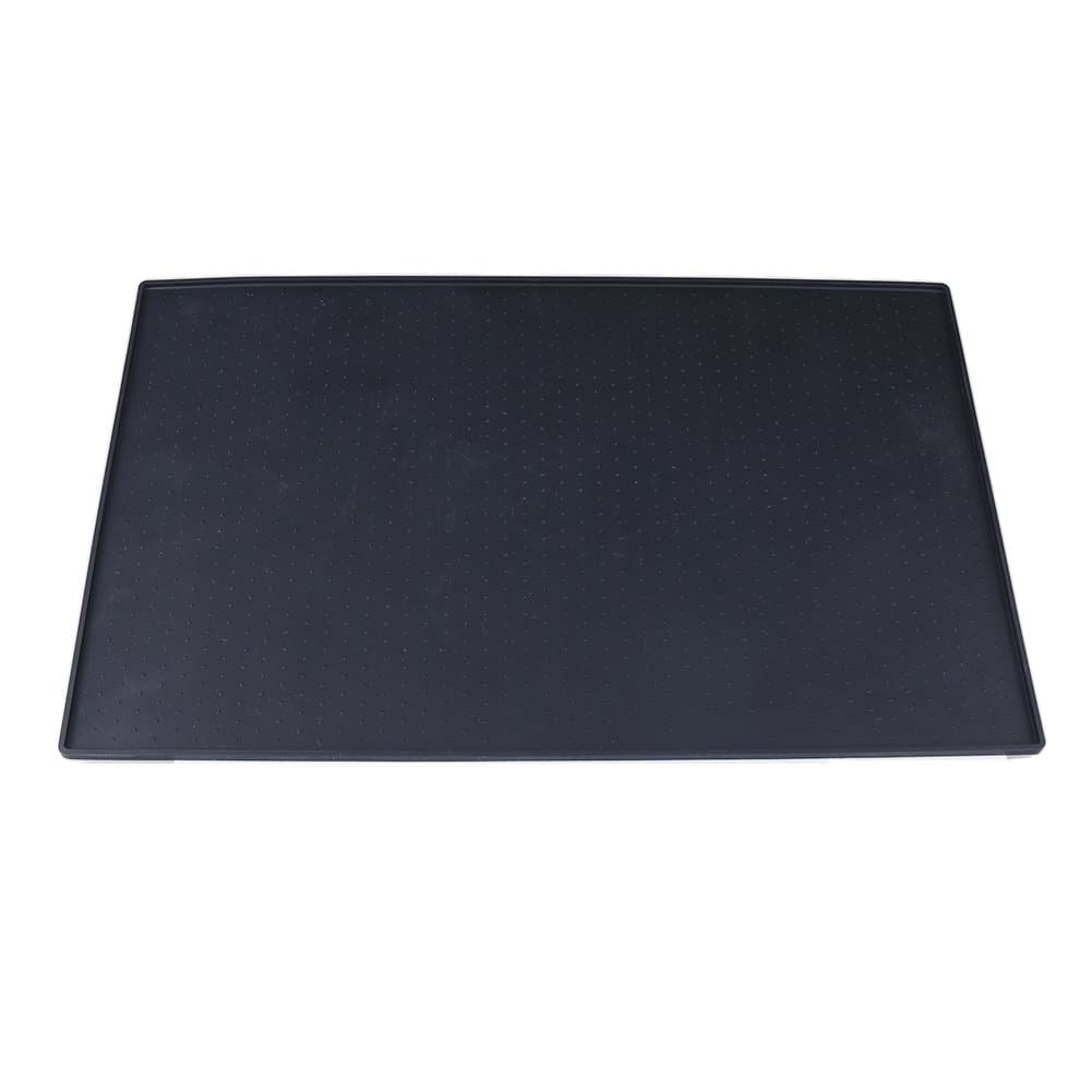 Silicone Pet Feeding Food Mat for Dogs Cats and Pets Place mat for food Bowls, Natural Rubber from FDA Food-Grade Silicone Anti-Slip No Mess Pet Food Mat (L, black)